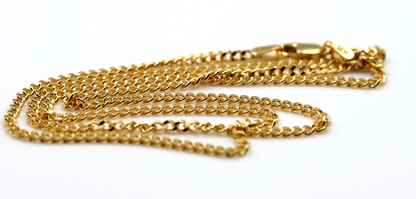 Genuine 9ct Yellow Gold Curb Necklace / Chain 4.9 grams 45cm