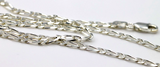 Genuine 925 Sterling Silver 925 Figaro Link Chain Necklace 45cm *Free Post