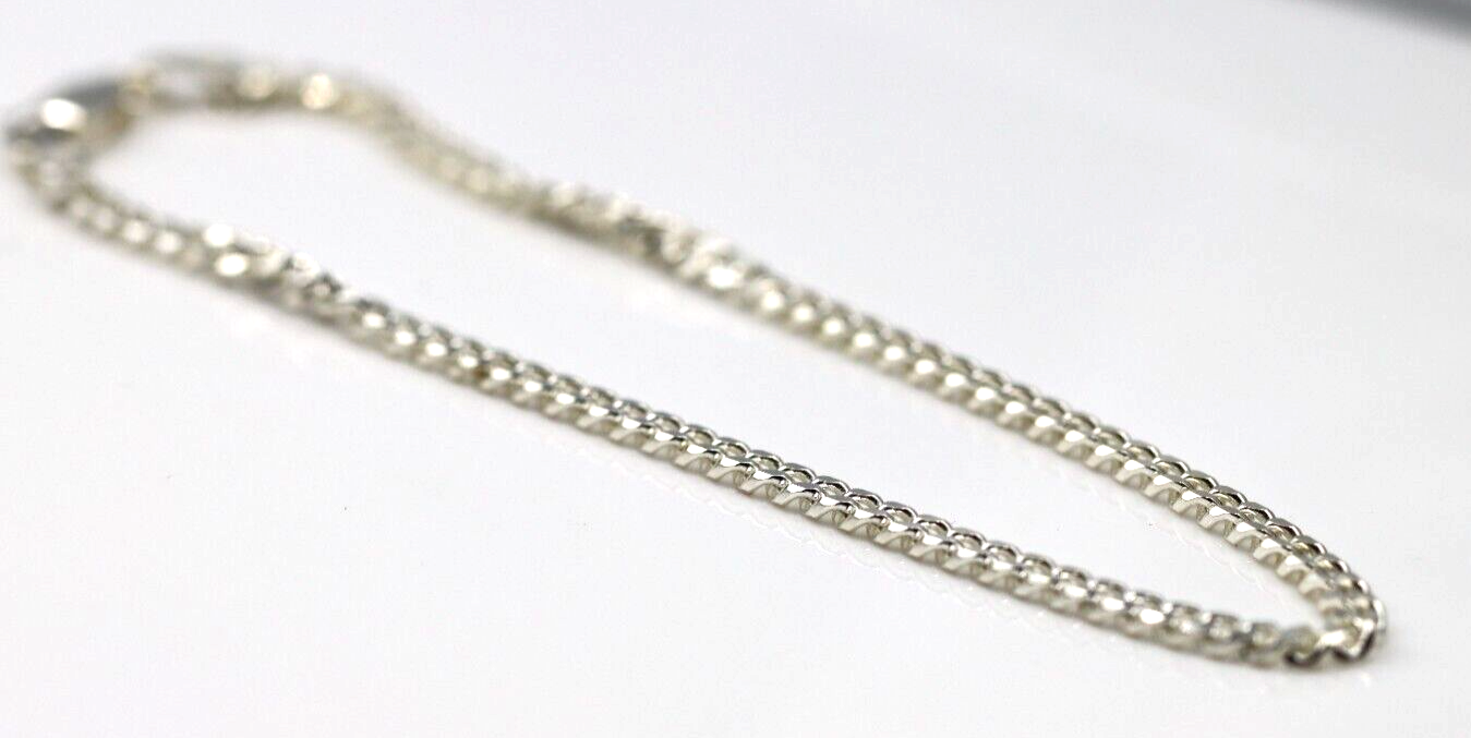 Genuine New Sterling Silver 2.8mm Curb Kerb Curb 19cm Bracelet