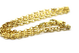 Sterling Silver Yellow Gold Triple Plated 50cm Belcher Chain Necklace -Free post