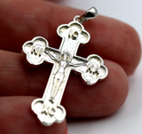 Genuine Sterling Silver 925 Byzantine Cross Pendant