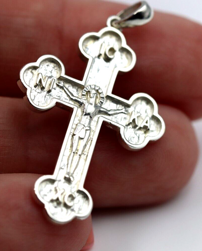 Genuine Sterling Silver 925 Byzantine Cross Pendant