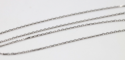 Genuine 14ct White Gold Thin Cable Chain Necklace 1.1grams 45cm- Free post