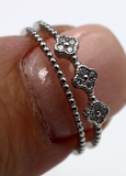 Genuine Sterling Silver Cubic Zirconia Four-Leaf Clover Toe Ring -Free Post