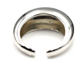 Size N / 6.5 Sterling Silver Wide 8.8mm Dome Wide Open Ring-Free Post