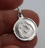 Genuine Fine Silver or 9ct Yellow Gold, Solid Baptism Medal Christian 16mm wide