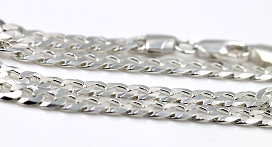 Sterling Silver 925 5.5mm Flat Kerb Curb Chain Chain Necklace 50cm 24g (last one)