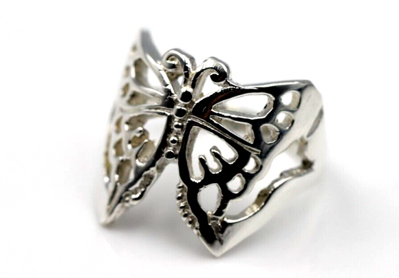 Kaedesigns, Genuine Sterling Silver 925 Solid Large Butterfly Ring 236
