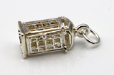 Genuine Sterling Silver or 9ct Yellow Gold Phone Telephone Booth Hinged Open Door- Free post