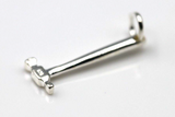 Sterling Silver Solid Builder Tool Hammer Pendant / Charm-Free post