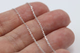 Genuine 14ct White Gold Thin Cable Chain Necklace 1.1grams 45cm- Free post