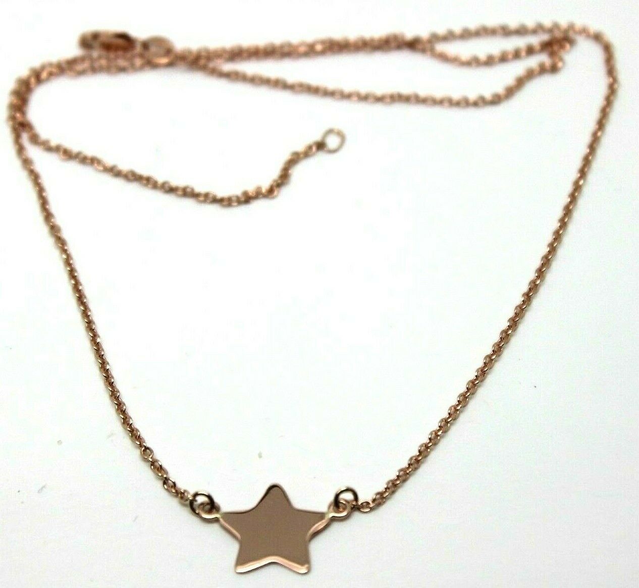 Genuine New 52cm 9ct Rose Gold Belcher Chain Necklace With Star