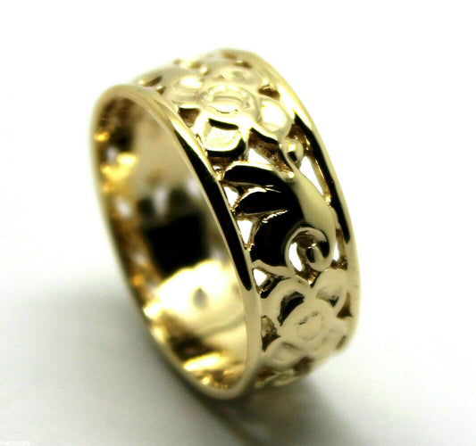 Size Q Genuine Full Solid 375 9ct 9kt Yellow, Rose or White Gold Filigree Ring