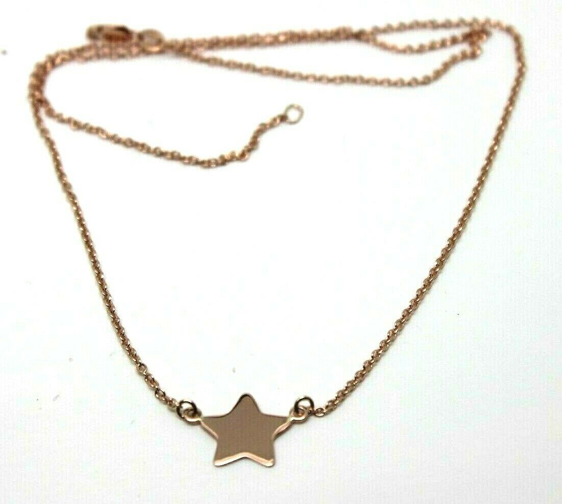 Genuine New 52cm 9ct Rose Gold Belcher Chain Necklace With Star