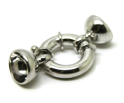 Sterling Silver Bolt Ring Clasp 18mm x 4mm Oval Caps Necklace Catch