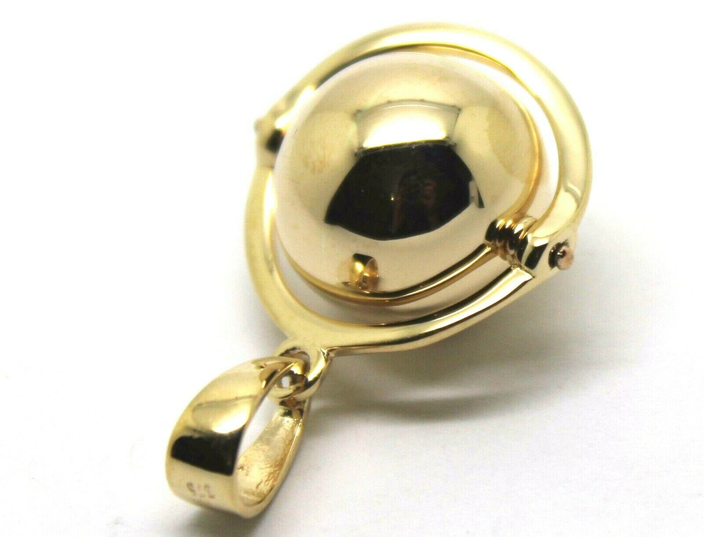 Genuine New Belcher 14mm 9ct Yellow, Rose or White Gold Ball Drop Pendant