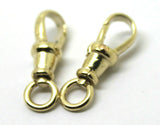 Genuine 9ct Solid 2 X Yellow Gold Albert Swivel Clasp 19mm Size