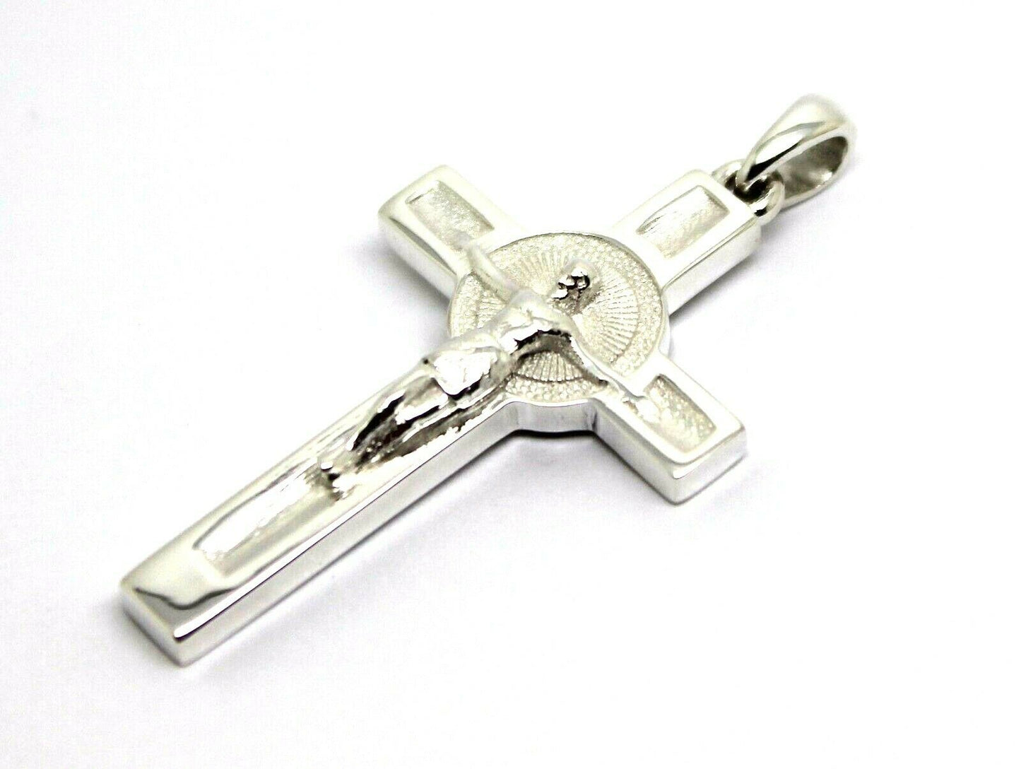 Solid New Genuine Sterling Silver 925 Crucifix Cross Pendant