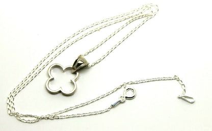 Sterling Silver 925 40cm Necklace & Small Four Leaf Clover Pendant + Chain