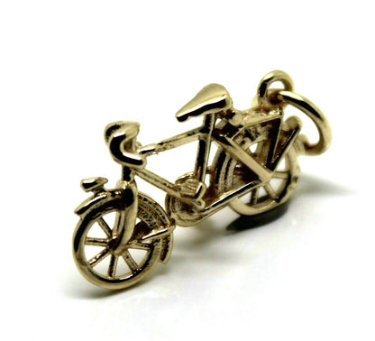 Genuine 9ct Yellow or Rose or White Gold or Sterling Silver Push Bike Pendant