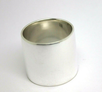 Heavy Sterling Silver Full Solid 23mm Extra Wide Band Ring Size Z + 2