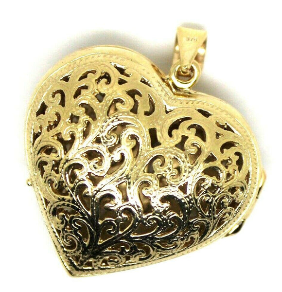 Kaedesigns 9ct 9k Yellow Gold Huge Heavy Filigree Heart Pendant Locket