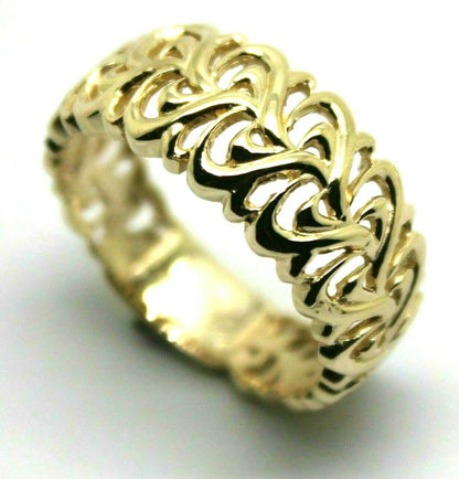 New 9ct 375 Solid Rose Or Yellow Or White Gold Flower Filigree Ring In Your Size