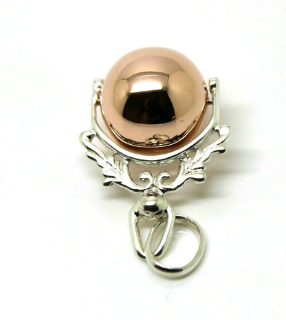 Kaedesigns Genuine 9ct 9kt Rose Gold + Solid Silver Spinner Ball Pendant