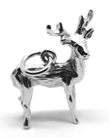 Kaedesigns, New Genuine Sterling Silver 925 Deer Or Moose 3D Pendant Or Charm