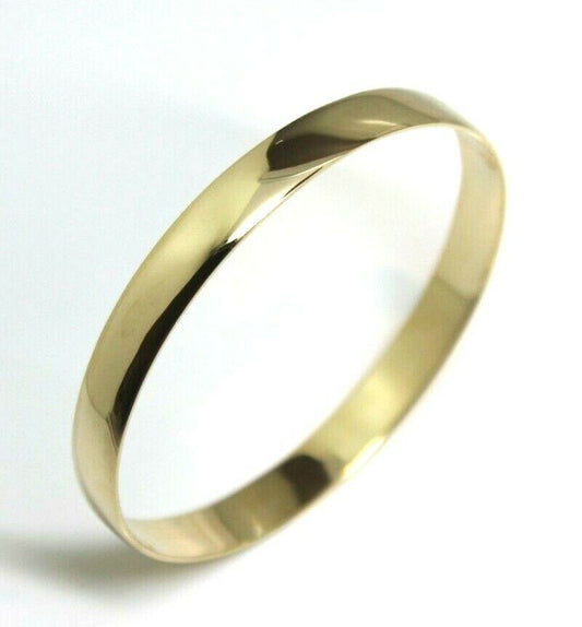 Genuine 9ct 9kt FULL SOLID Heavy Yellow, Rose or White gold 8mm wide 65mm inside diameter Bangle