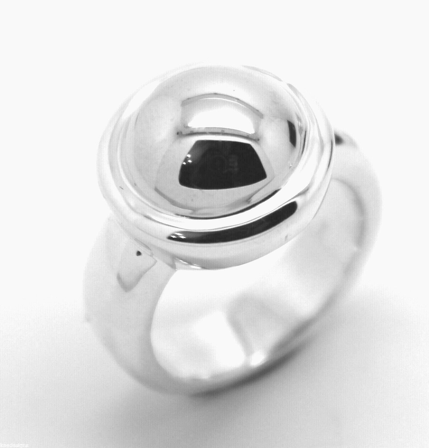 Size J Kaedesigns New Genuine Ring Heavy New Sterling Silver 925 Half Ball Ring