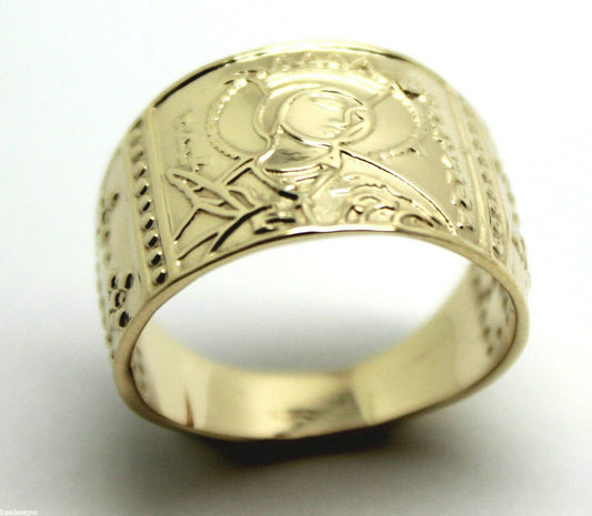 Genuine Solid 9ct 9k 375 White Or Rose Or Yellow Gold St Saint Catherine Ring