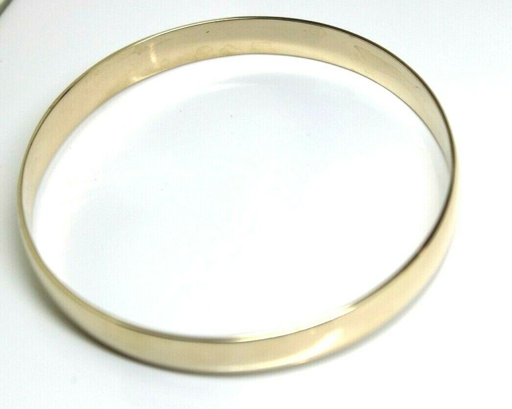 Genuine 9ct 9kt FULL SOLID Heavy Yellow, Rose or White gold 8mm wide 65mm inside diameter Bangle