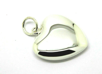 Genuine New Sterling Silver 925 Medium Bubble Heart Pendant