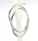 Kaedesigns, Genuine Sterling Silver 925 25mm Oval Hoop 35m x 20mm Hoop Earrings