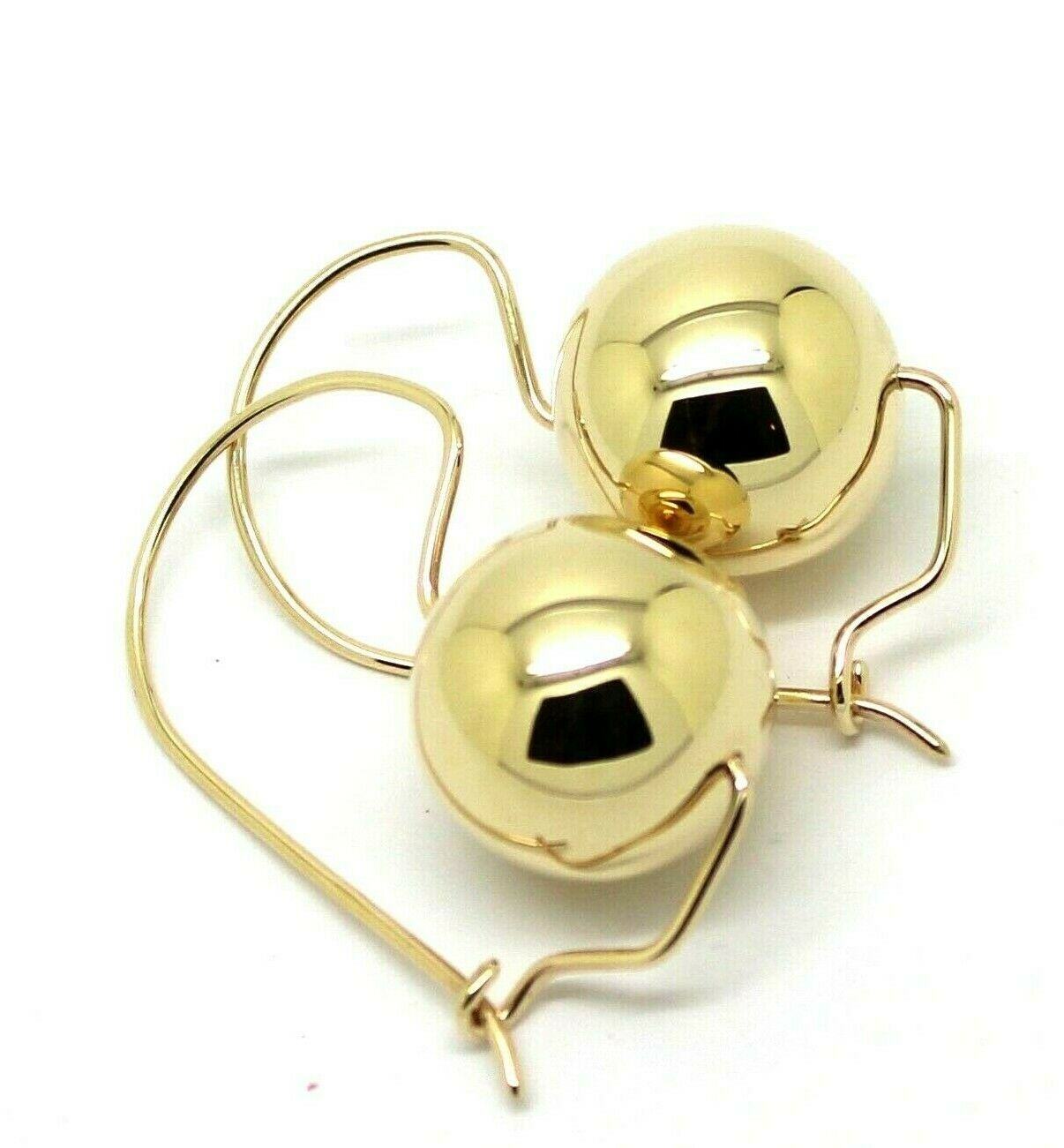 Kaedesigns, 9ct Yellow Or White Or Rose Gold 375 16mm Full Ball Hook Earrings