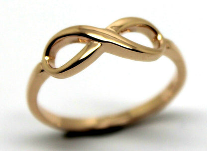 Kaedesigns, Genuine Solid Delicate Genuine 9ct Yellow, Rose & White Gold Infinity Ring Size K