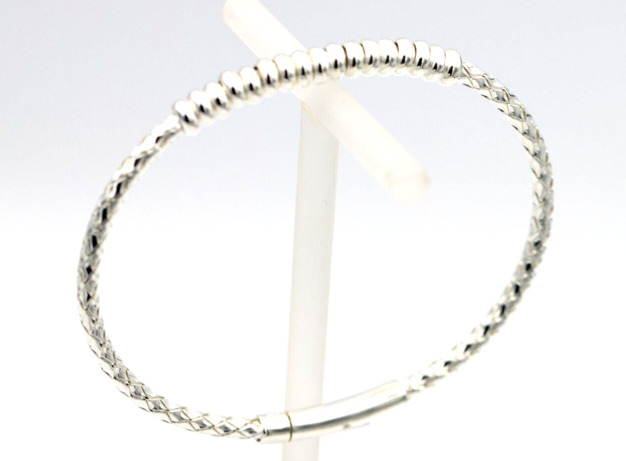 Genuine New Sterling Silver 925 Fancy Braided Bracelet / Bangle