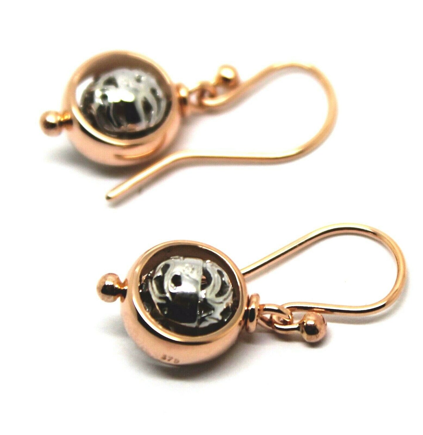 Kaedesigns Genuine 9ct Rose And White Gold Filigree Belcher Ball Earrings