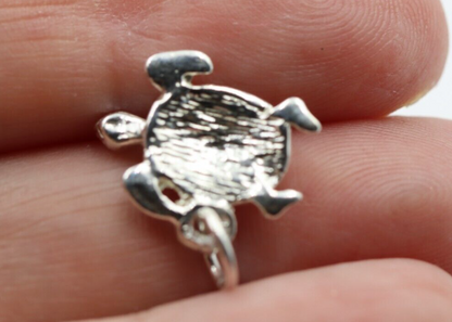 Genuine Sterling Silver 925 Turtle Charm / Pendant