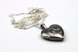 Sterling Silver Oval Love Engraved Pendant Locket + 2 photos + Chain - Free Post