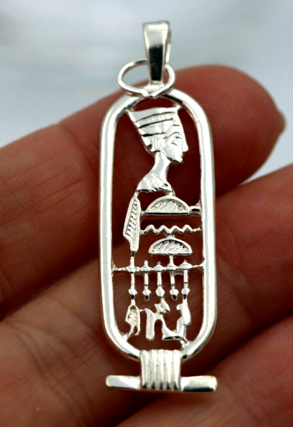 Kaedesigns New Genuine Sterling Silver Nefertiti Pendant or Charm