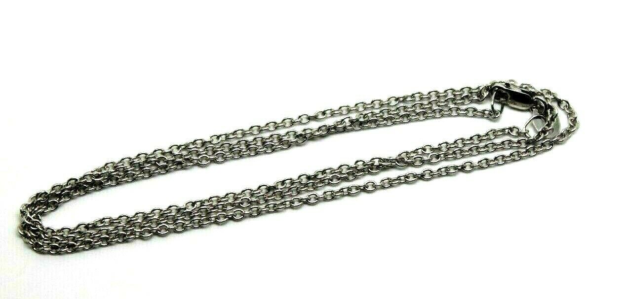 Genuine 9ct White Gold Belcher / Cable Chain 3.1 Grams 50cm