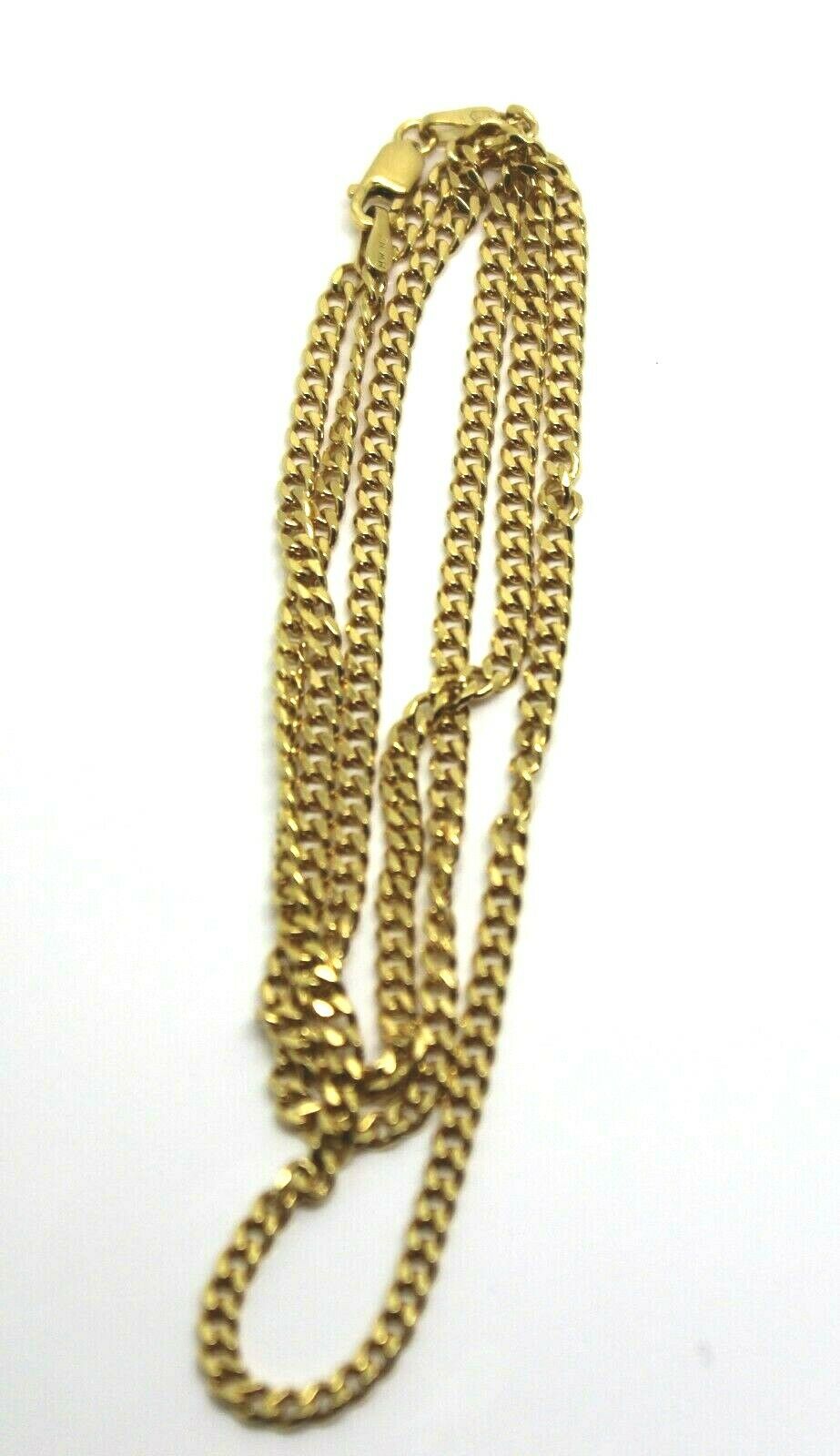 Genuine 9ct Yellow Gold Kerb Curb Chain Necklace 55cm