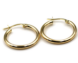 Genuine 9ct Yellow Gold 18mm Wide Hollow Hoop Round Earrings
