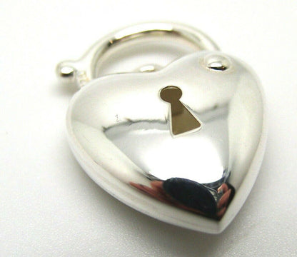 Kaedesigns Sterling Silver 925 Bubble Heart Padlock Pendant 18mm