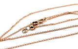 Genuine 46cm 9ct 9k Yellow or Rose Gold Ladies Fine Slider Heart Necklace Chain