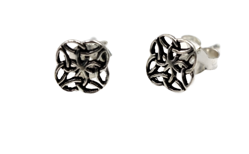 Genuine Sterling Silver 925 Small Celtic Stud Earrings