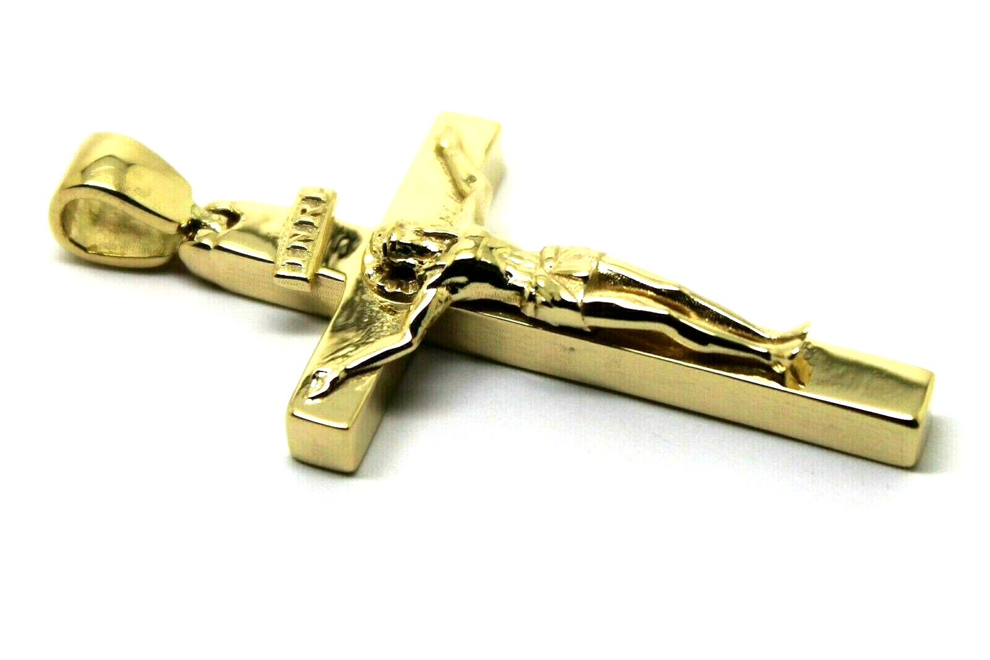 Kaedesigns New Genuine 18ct Yellow, Rose or White Gold Solid Heavy Crucifix Cross Pendant