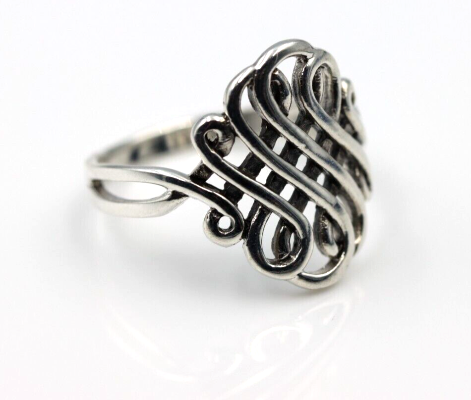 Size P Genuine Sterling Silver Solid Celtic Knot Ring